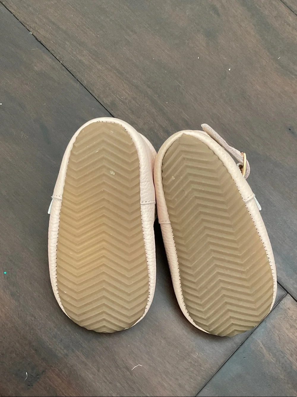Baby T-Strap Mary Jane Shoes in Pale Pink